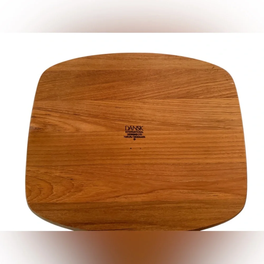 Dansk Teak Wooden Cheese Board and Knife Set
